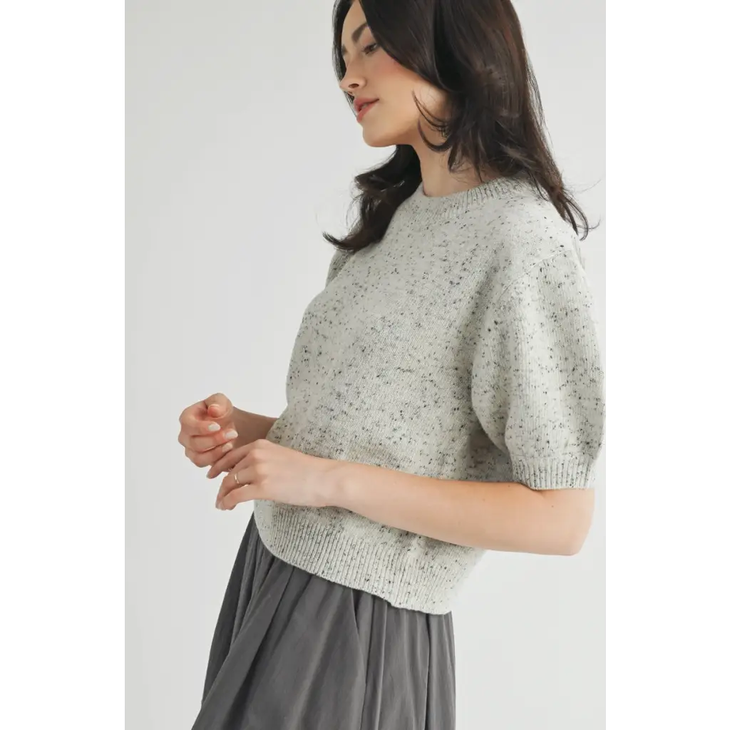 Lauren Speckled Knit Sweater - 170 Adult Sweater / Outerwear