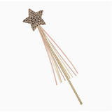 Sparkly Leopard Star Wand with glittery ribbons for fun magical adventures