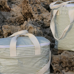 Striped Light Cooler Shoulder Bag La Palma Sage Stripe with insulated interior and stylish design