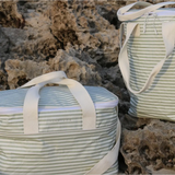 Striped Light Cooler Shoulder Bag La Palma Sage Stripe with insulated interior and stylish design