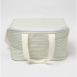 Striped insulated lunch bag with a stylish design and insulated interior for on-the-go meals