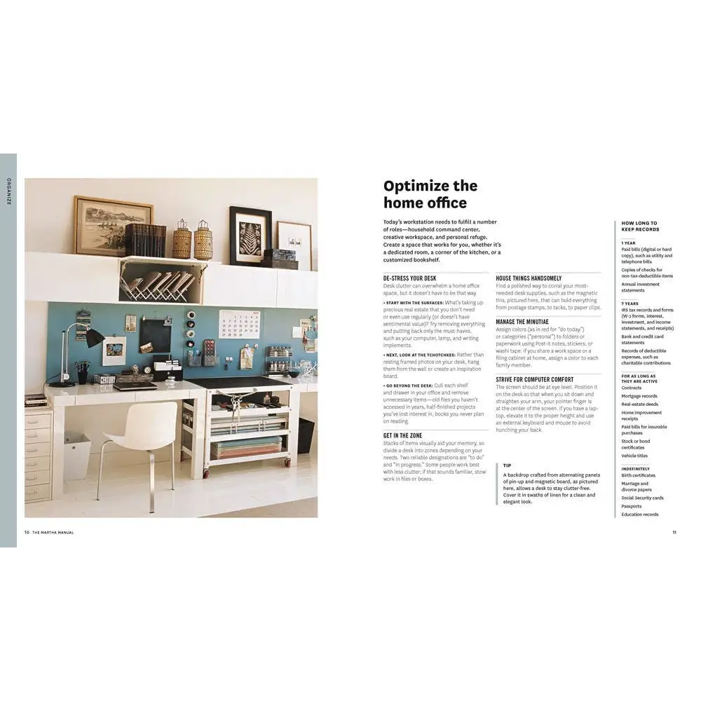 Martha Stewart white minimalist desk with shelves and chair