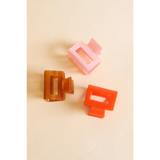 Medium Square Claw Clip - Pink