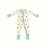 Cute bamboo baby sleeper with cookies and milk pattern