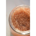 Pink Himalayan salt in jar for rose petal mineral bath soak