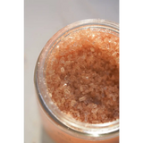 Pink Himalayan salt in jar for rose petal mineral bath soak