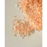 Peach crushed glass accent in Rose Petal & Geranium bath soak sachet