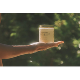Natural beeswax candle with Vetiver Bergamot soak vibes