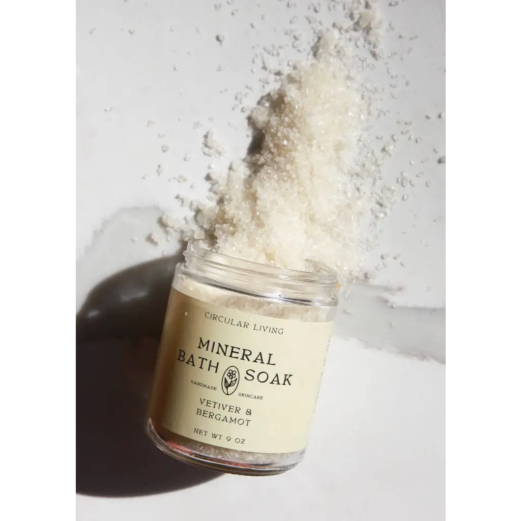 Ylang ylang bergamot mineral bath soak jar, 6 oz with colloidal oats