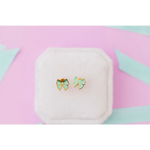 Mint Bow Stud Earrings | Stainless Steel - 560 Jewelry