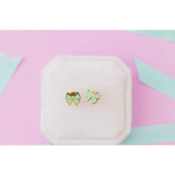 Mint Bow Stud Earrings | Stainless Steel - 560 Jewelry