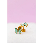 Mint Bow Stud Earrings | Stainless Steel - 560 Jewelry