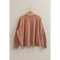 Dusty rose crewneck sweatshirt from Molly Warm, perfect stylish womens clothes with polyester contrast