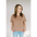 Brown Mom Crop Boxy Tee styled with light blue jeans for a chill day out