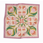 Martha Bandana featuring a bright Hawaiian-style quilt floral design with polished prints