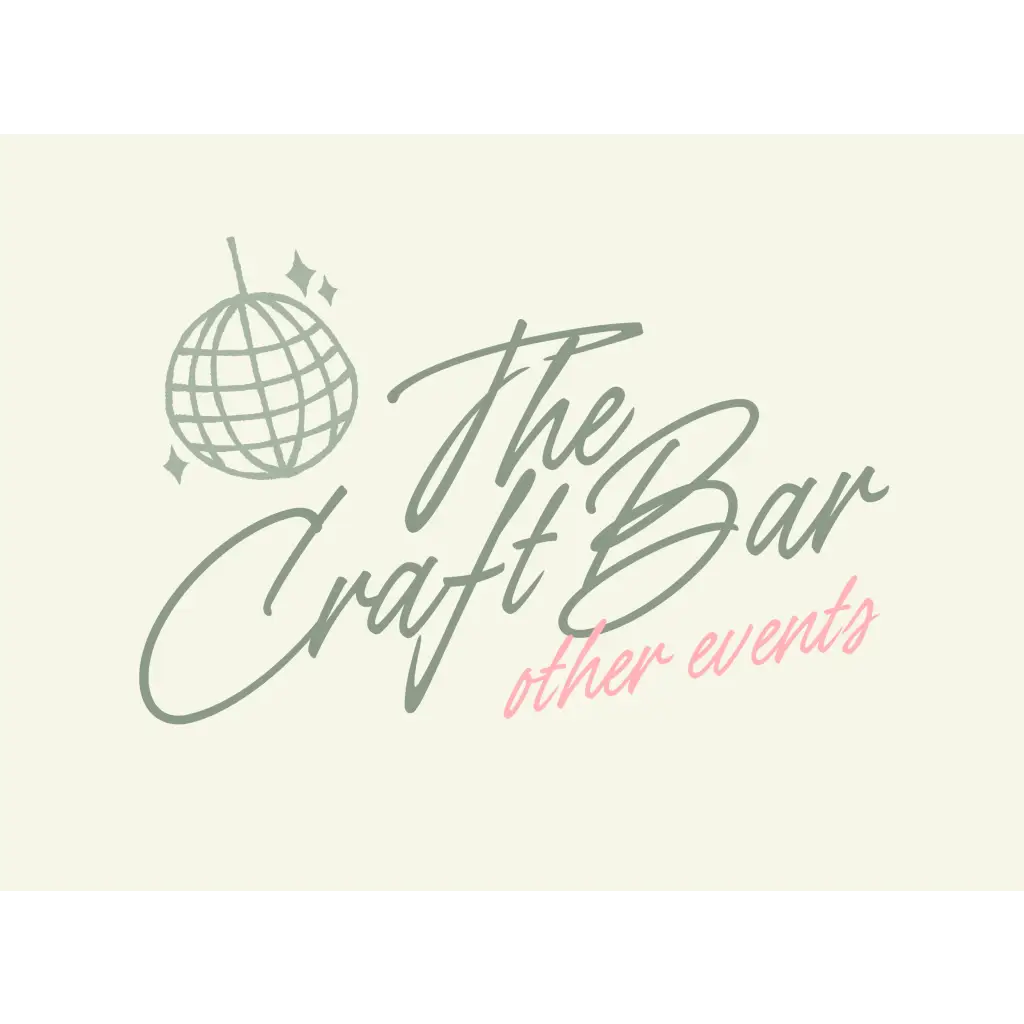 Logo design for The Craft Bar & Other Events featuring disco ball in stylish event space
