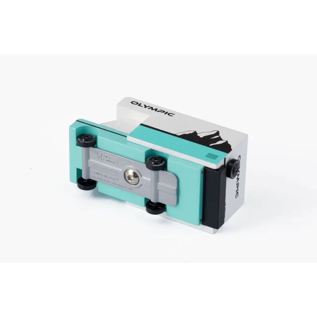 Mint green and silver Olympic pencil sharpener for the Turquoise Olympic RV toy car