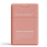 Noshinku Orange Coriander hand sanitizer with organic sugarcane and polished prints