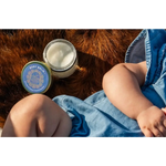 Organic Tallow Baby Balm in glass jar made from pasture raised beef tallow