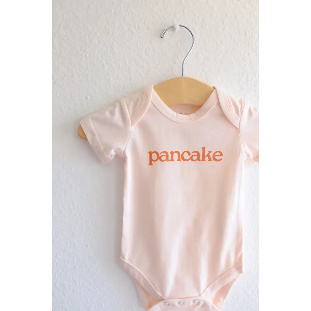 Light pink pancake organic cotton onesie for cozy cuties, super soft and stylish