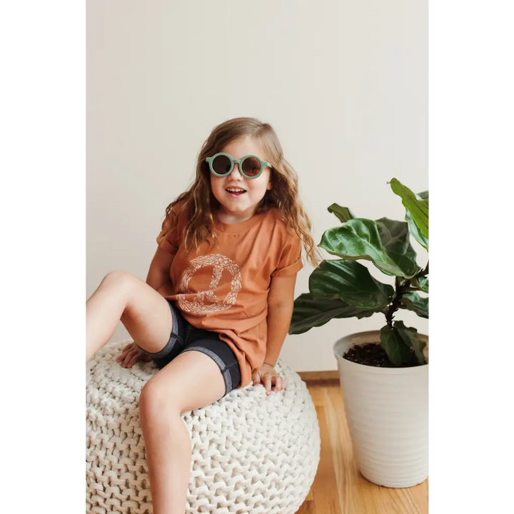 Peace Floral Kid’s Illustrated T-Shirt - Polished Prints