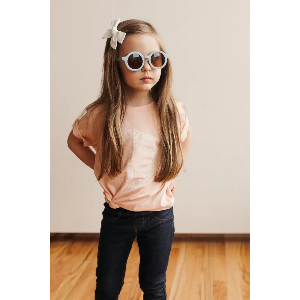 Peace Floral Kid’s Illustrated T-Shirt - Polished Prints