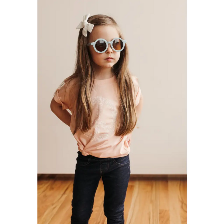 Peace Floral Kid’s Illustrated T-Shirt - Polished Prints