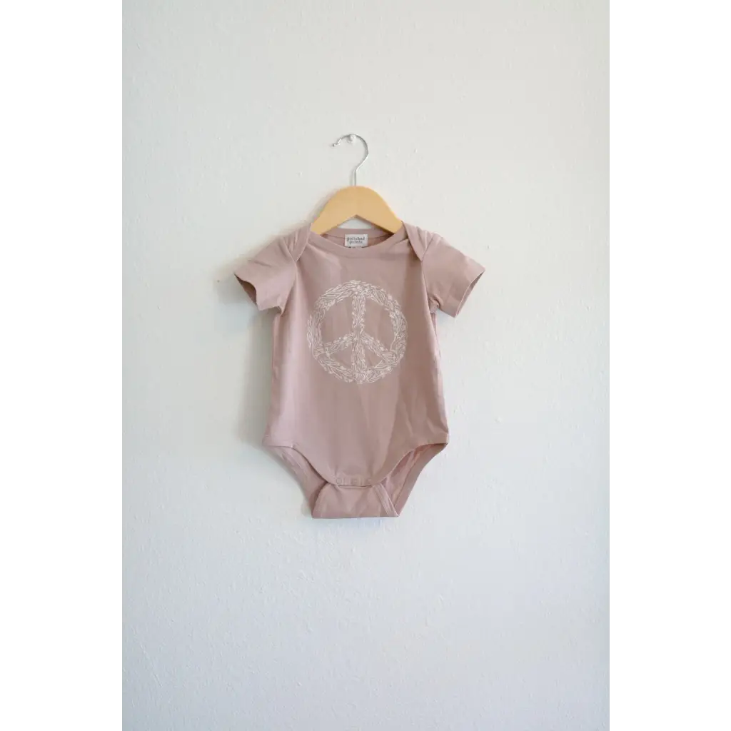 Peace Floral Organic Cotton Baby Bodysuit - Polished Prints