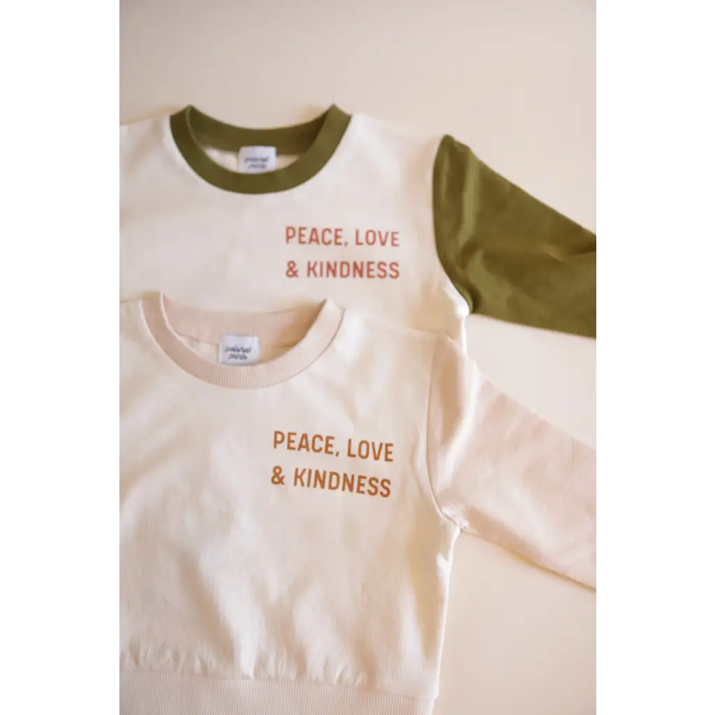 Peace, Love and Kindness Pullover for Kids - Polished Prints