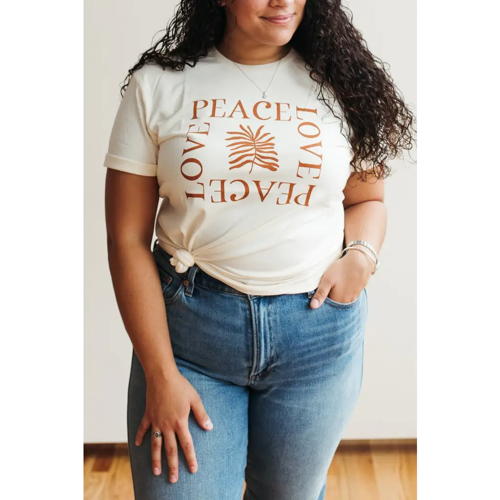 Peace Love Graphic T-Shirt - Polished Prints