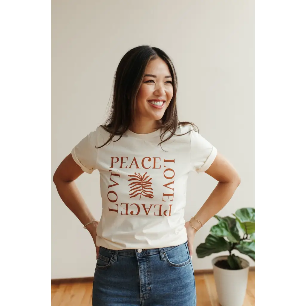 Peace Love Graphic T-Shirt - Polished Prints