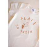 Peace on Earth Organic Cotton Baby Bodysuit - Polished Prints