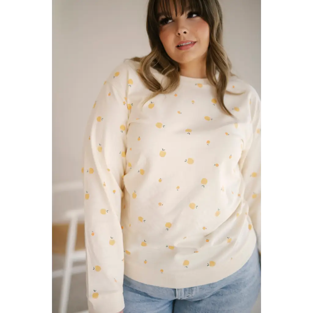 Peachy Keen Organic Cotton Pullover - Polished Prints