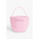 Pink and white gingham fabric Boo Basket with handle for personalized Boo baskets