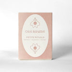 Rose gold Petite Rituals box with floral design on blush background