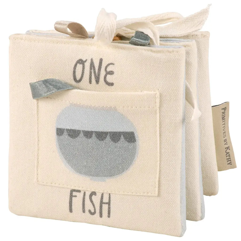Soft fabric baby book with fish design from Pets Soft Book collection