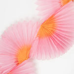 Pink ombre honeycomb fan garland for stylish moms outfits