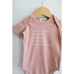 Pretty Brave Pretty Strong Organic Cotton Baby Onesie - 410