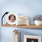Cream-colored dog-shaped tooth fairy pillow with gold and white blanket, perfect fairy pillow