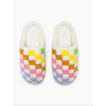 Rainbow Checkered Slippers | Indoor/Outdoor + Machine