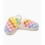 Rainbow Checkered Slippers | Indoor/Outdoor + Machine