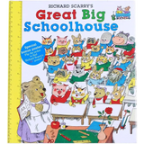 Richard Scarrys great big schoolhouse book cover with animal kids in class