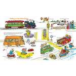 Colorful Richard Scarry’s Great Big Schoolhouse illustration with polished prints for kids