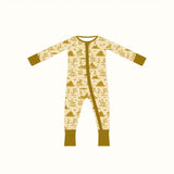 Saddle up bamboo baby sleeper with cowboy pattern