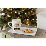 Festive Santa’s Milk & Cookies mug with cookie slot