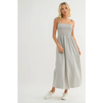 Sarah Striped Self Tie Shoulder Straps Maxi Dress featuring stylish tie shoulder straps