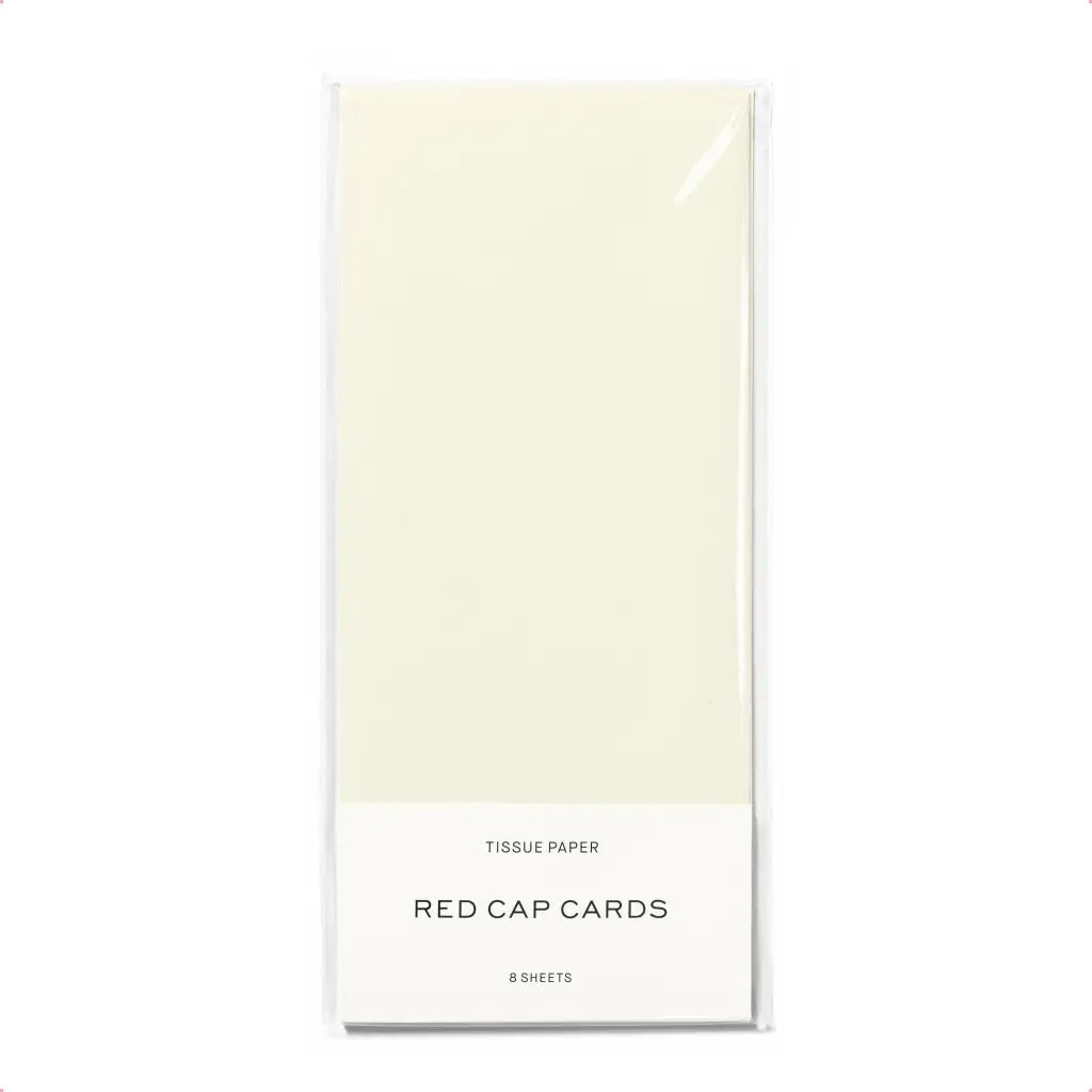 Cream-colored tissue paper sheets by Red Cap Cards for stylish womens clothes and more