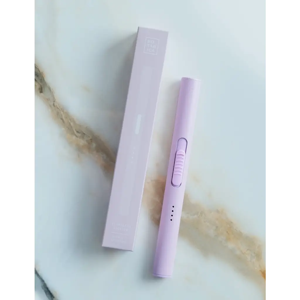 Lavender solid flameless rechargeable lighter and matching case in Pastel Pens set