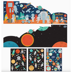 Colorful Space Discovery Sticker Activity Set with astronauts, rockets, and planets