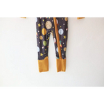 Space Explorer Bamboo Baby Sleeper with fun polished prints for starry nights